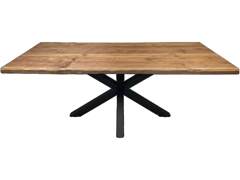 Tables Rectangulaires sur mesure en chêne massif et acier noir